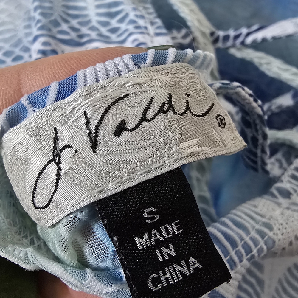 J Valdi Swimsuit Tropical Boho Cover Up Sheer Dress Like New Small - Picture 3 of 8